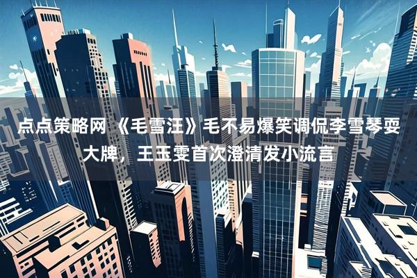 点点策略网 《毛雪汪》毛不易爆笑调侃李雪琴耍大牌，王玉雯首次澄清发小流言