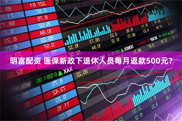 明富配资 医保新政下退休人员每月返款500元？