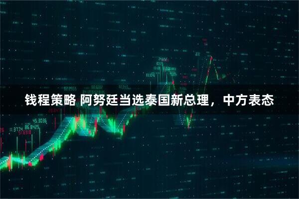 钱程策略 阿努廷当选泰国新总理，中方表态