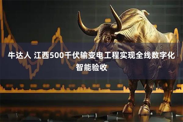 牛达人 江西500千伏输变电工程实现全线数字化智能验收