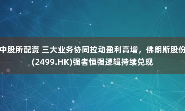 中股所配资 三大业务协同拉动盈利高增，佛朗斯股份(2499.HK)强者恒强逻辑持续兑现